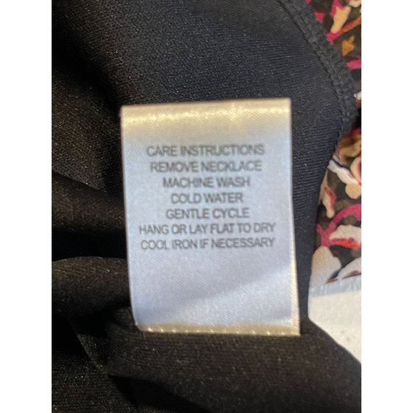 Emerald Sundae Womens Floral Shift Dress 3/4 Sleeve Back Keyhole White Purple S - Picture 8 of 8